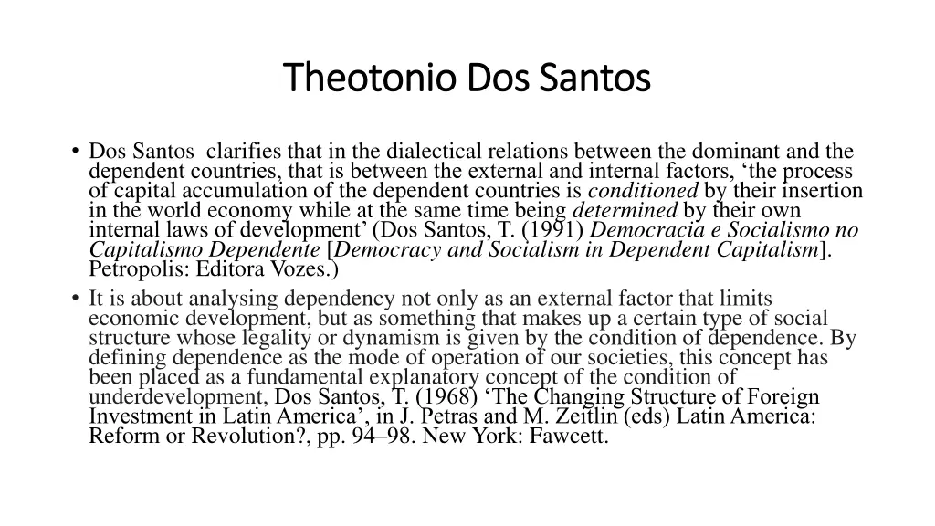 theotonio dos santos theotonio dos santos 1