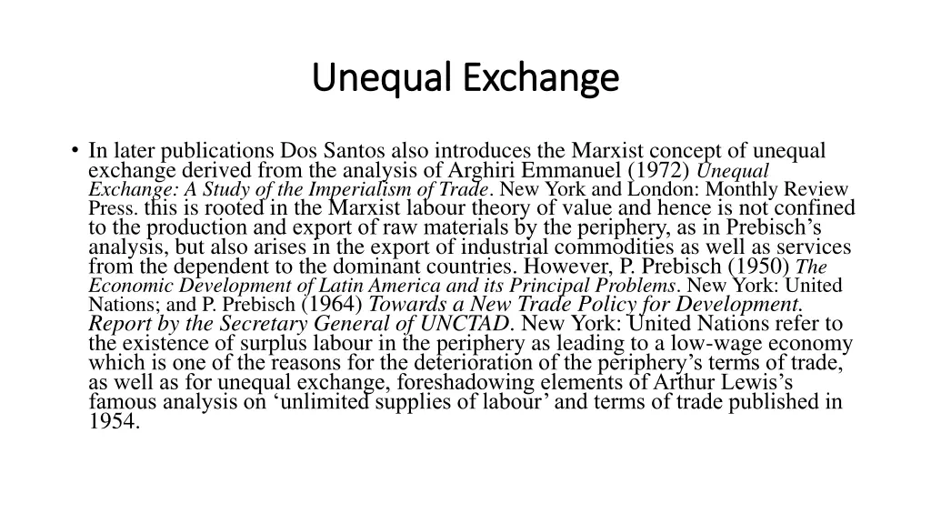 unequal exchange unequal exchange