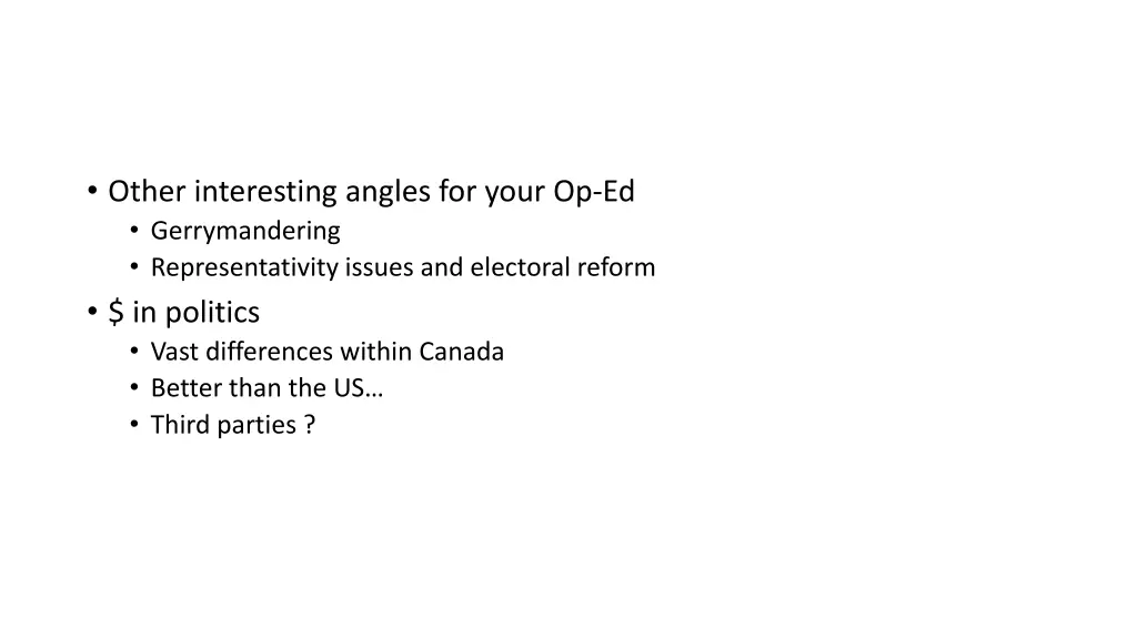 other interesting angles for your