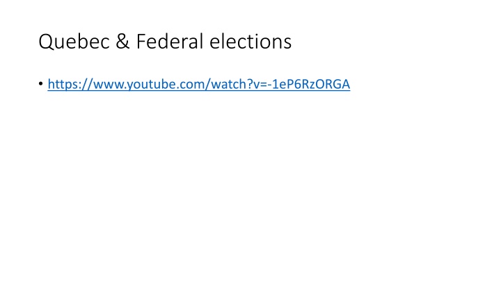 quebec federal elections
