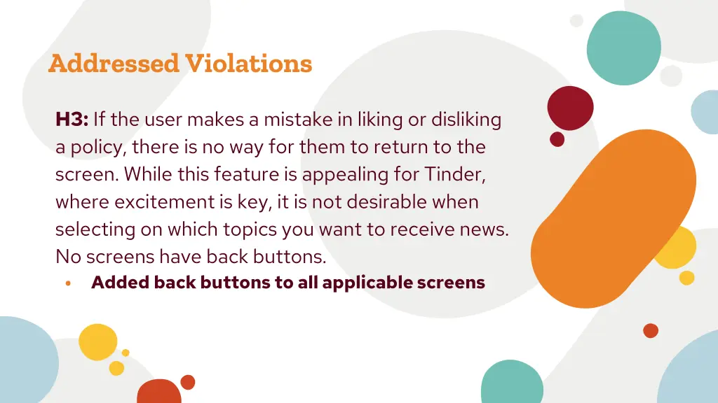 addressed violations 1