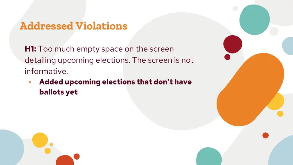 addressed violations 2