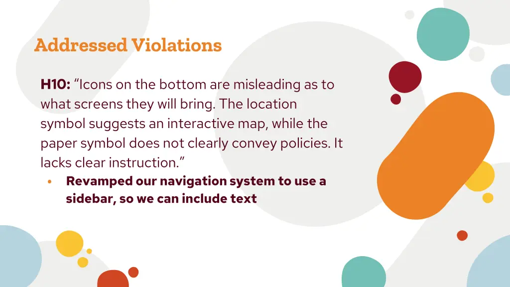 addressed violations