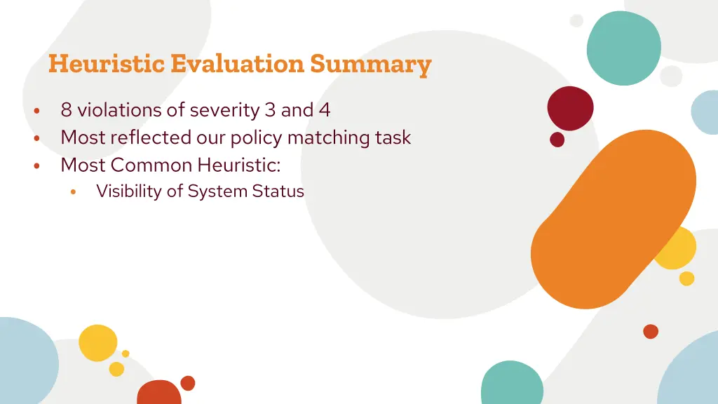 heuristic evaluation summary