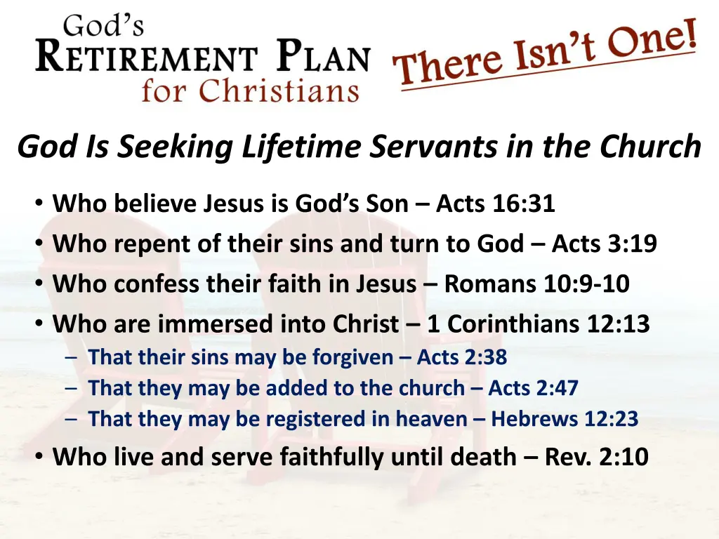 god is seeking lifetime servants in the church