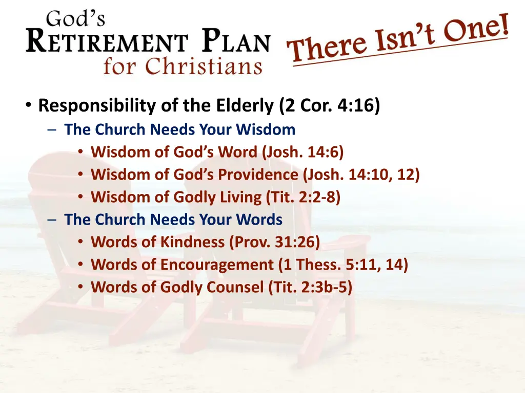 responsibility of the elderly