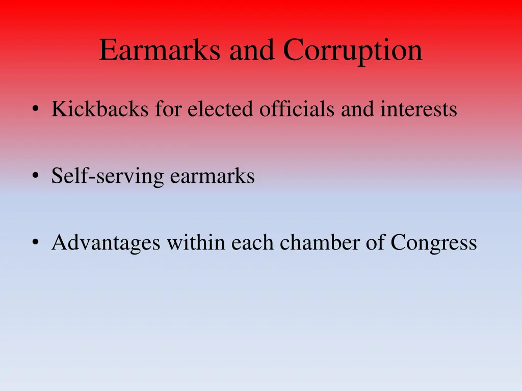 earmarks and corruption