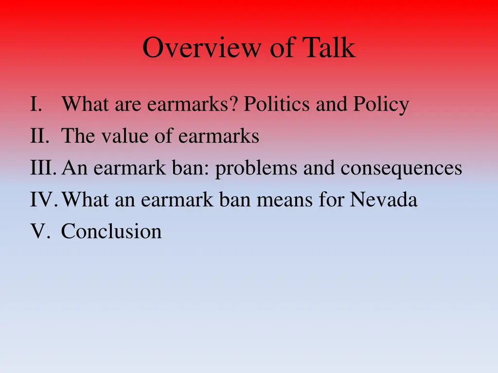 overview of talk