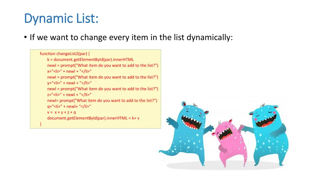 dynamic list dynamic list