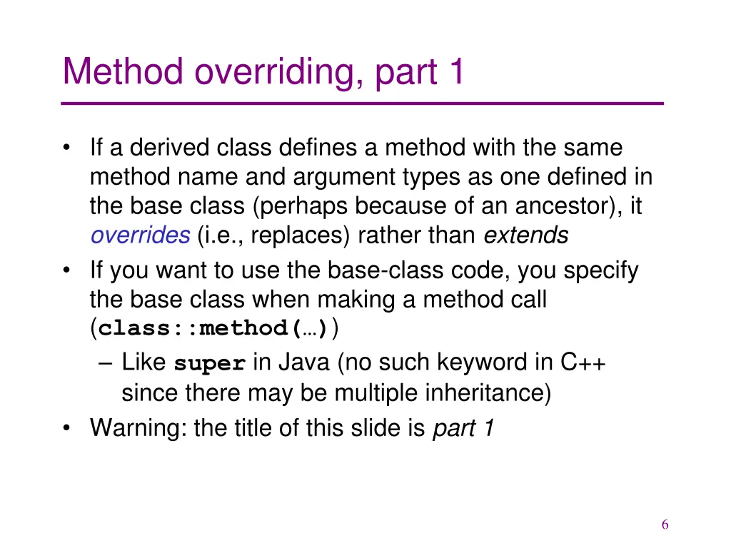 method overriding part 1
