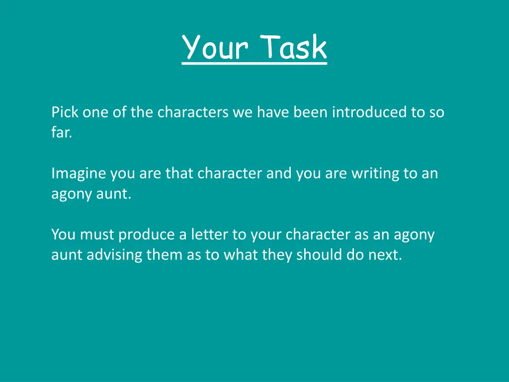 your task