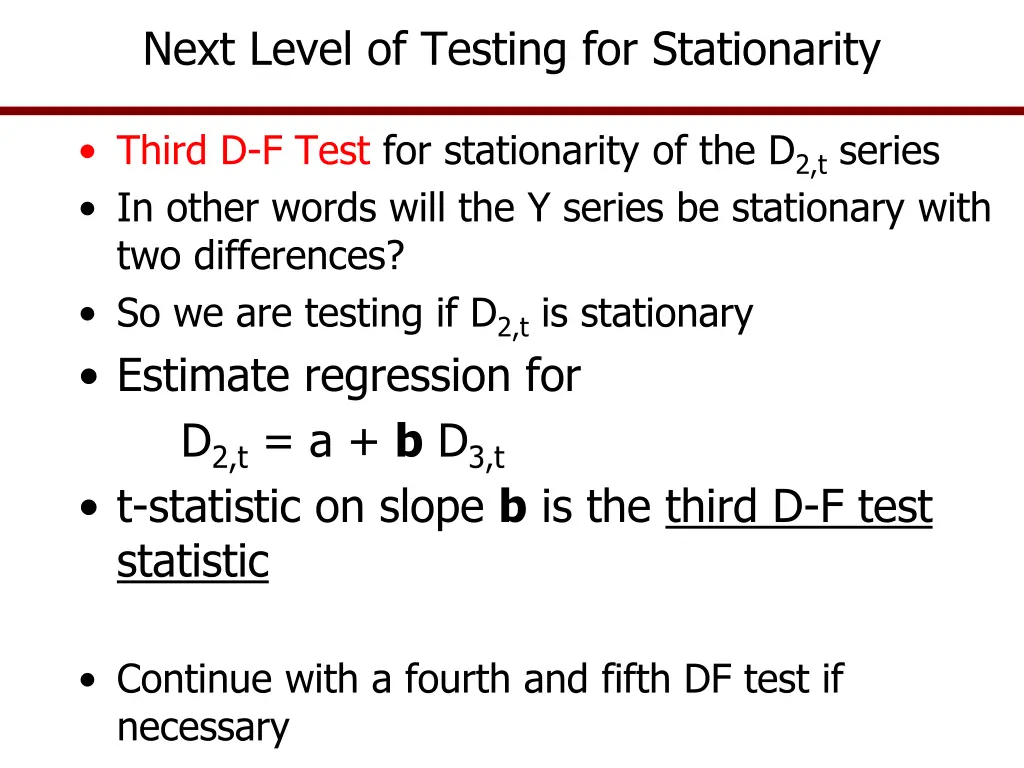 next level of testing for stationarity 1
