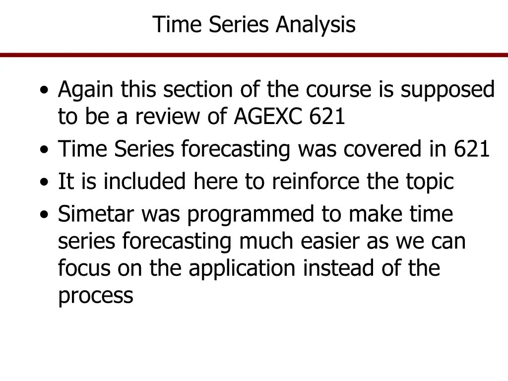 time series analysis