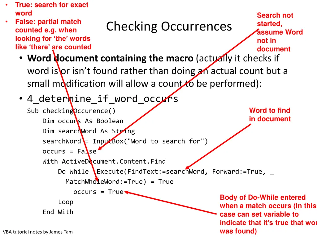 true search for exact word false partial match