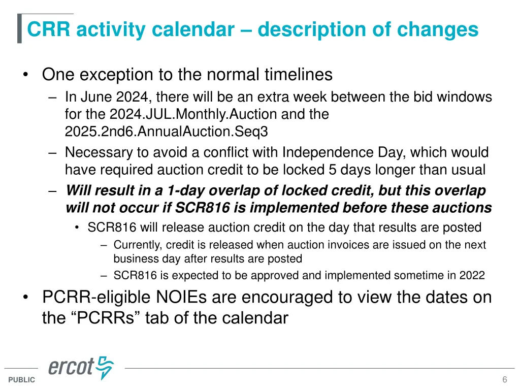 crr activity calendar description of changes 1