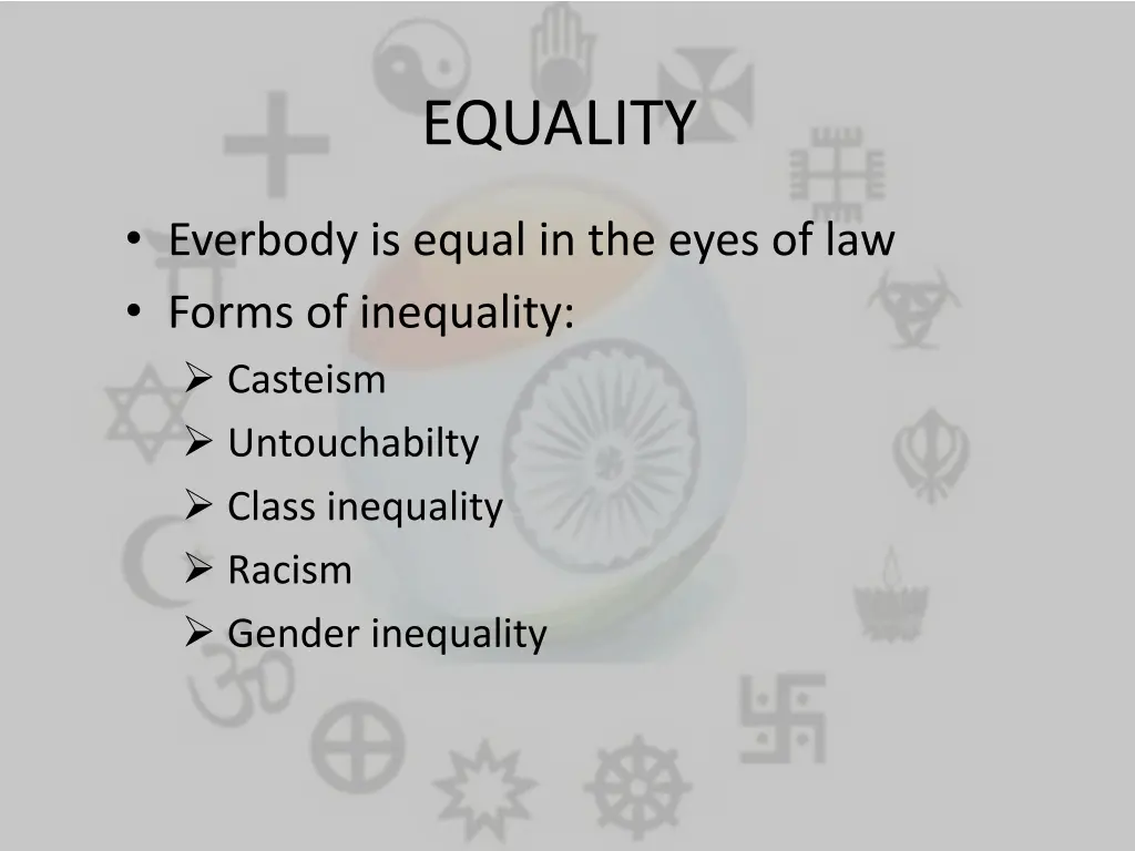 equality