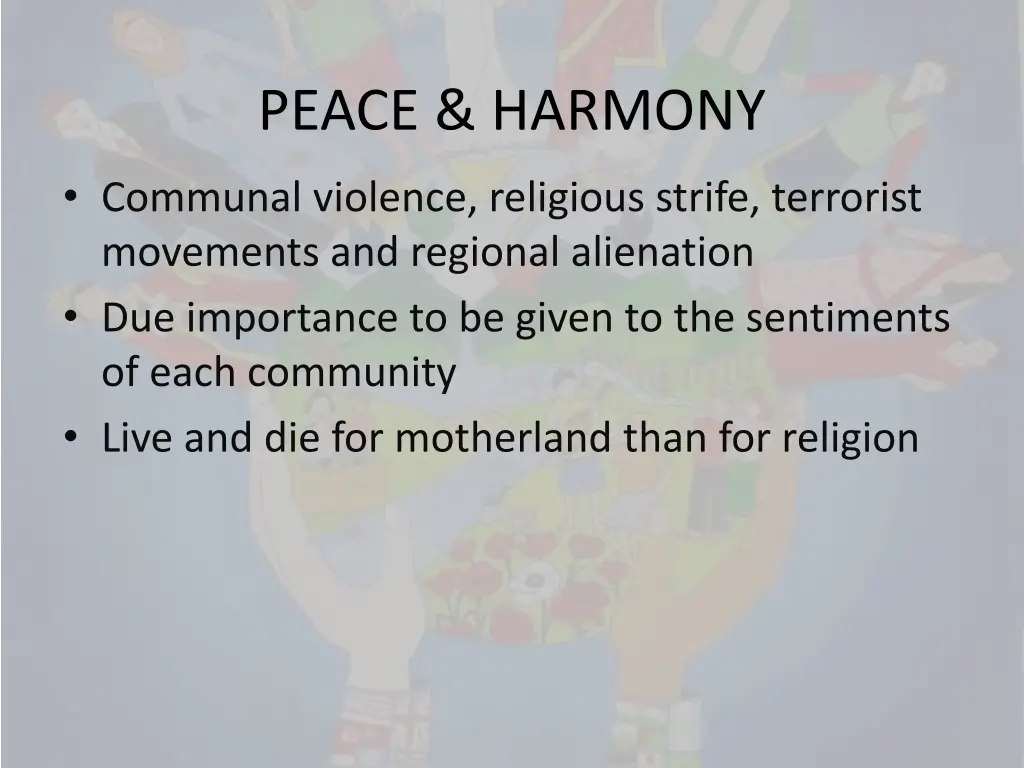 peace harmony