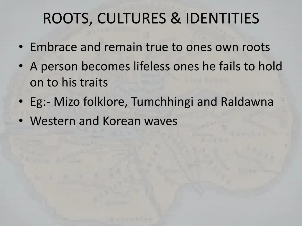 roots cultures identities
