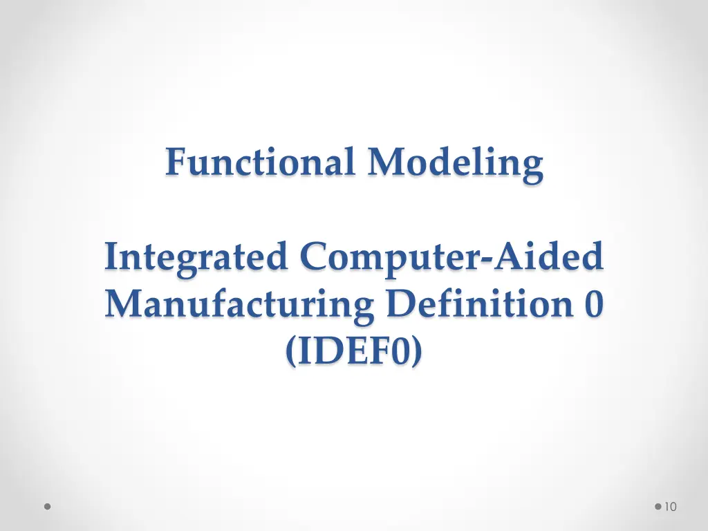 functional modeling