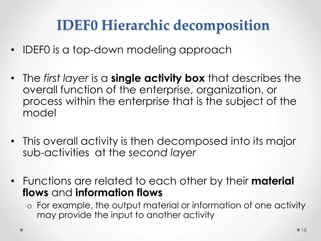 idef0 hierarchic decomposition