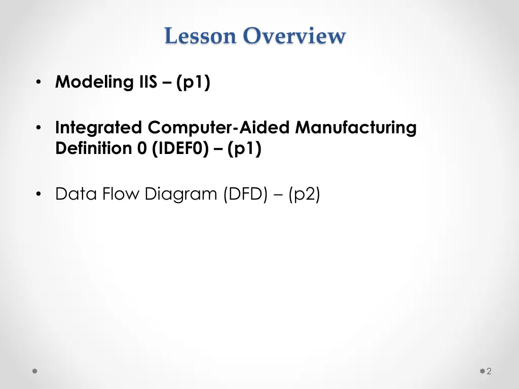 lesson overview