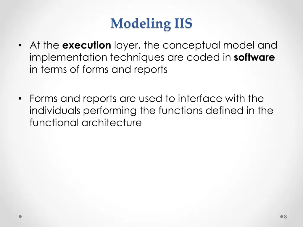 modeling iis 4