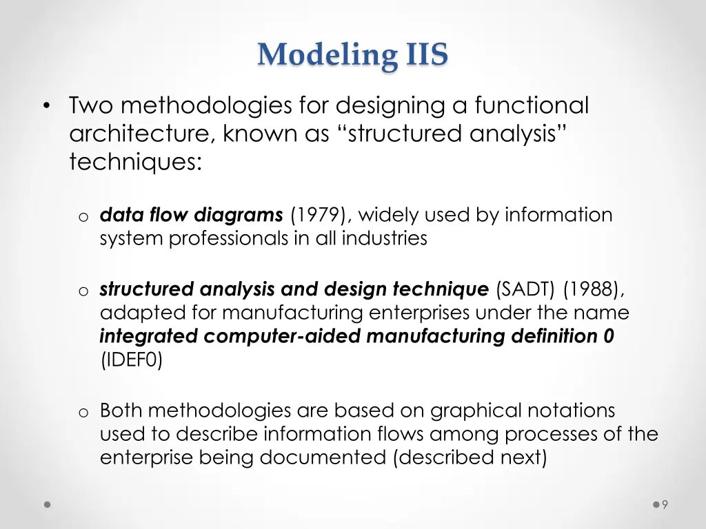 modeling iis 5