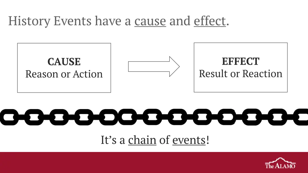 history events have a cause and effect