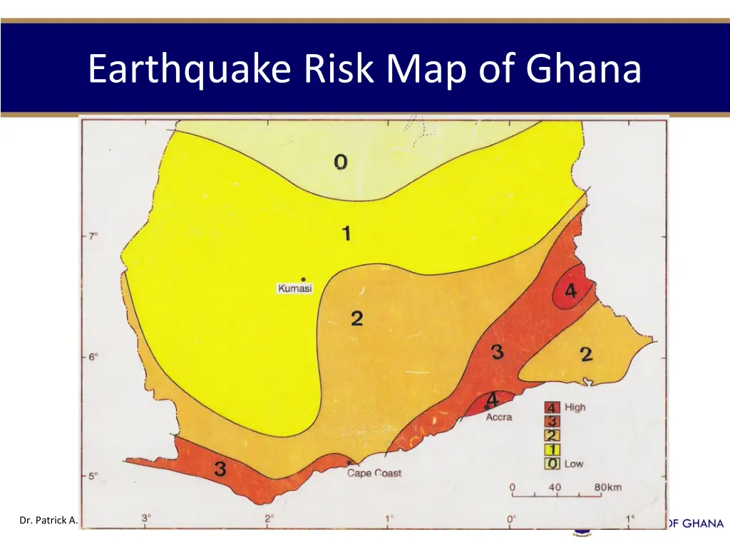 earthquake risk map of ghana