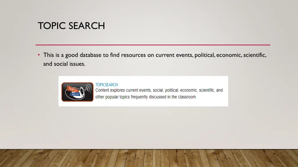 topic search