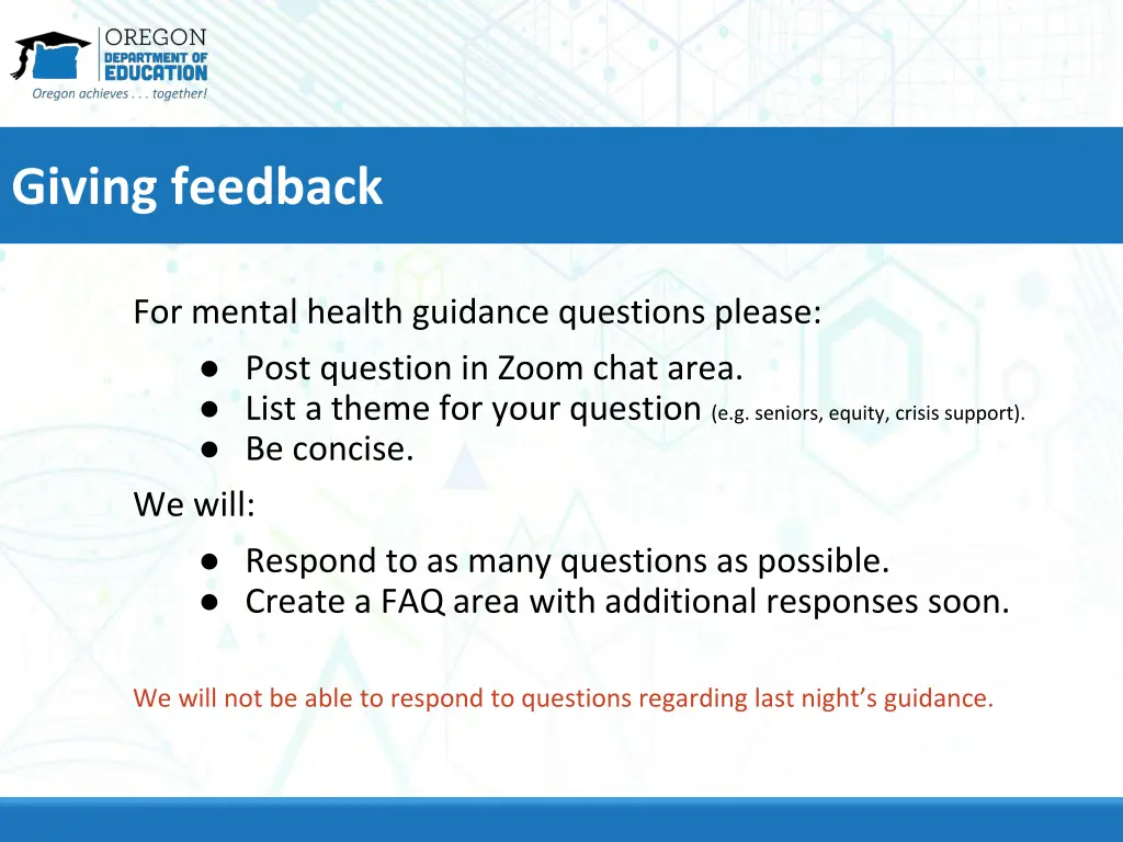 giving feedback