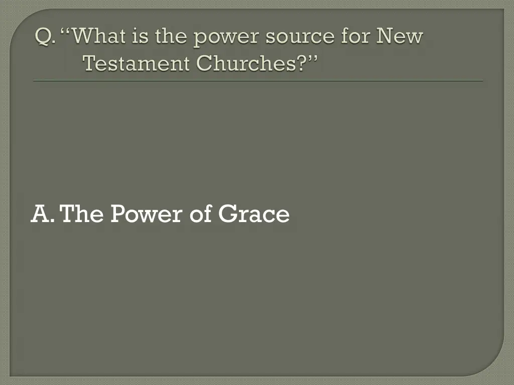 a the power of grace
