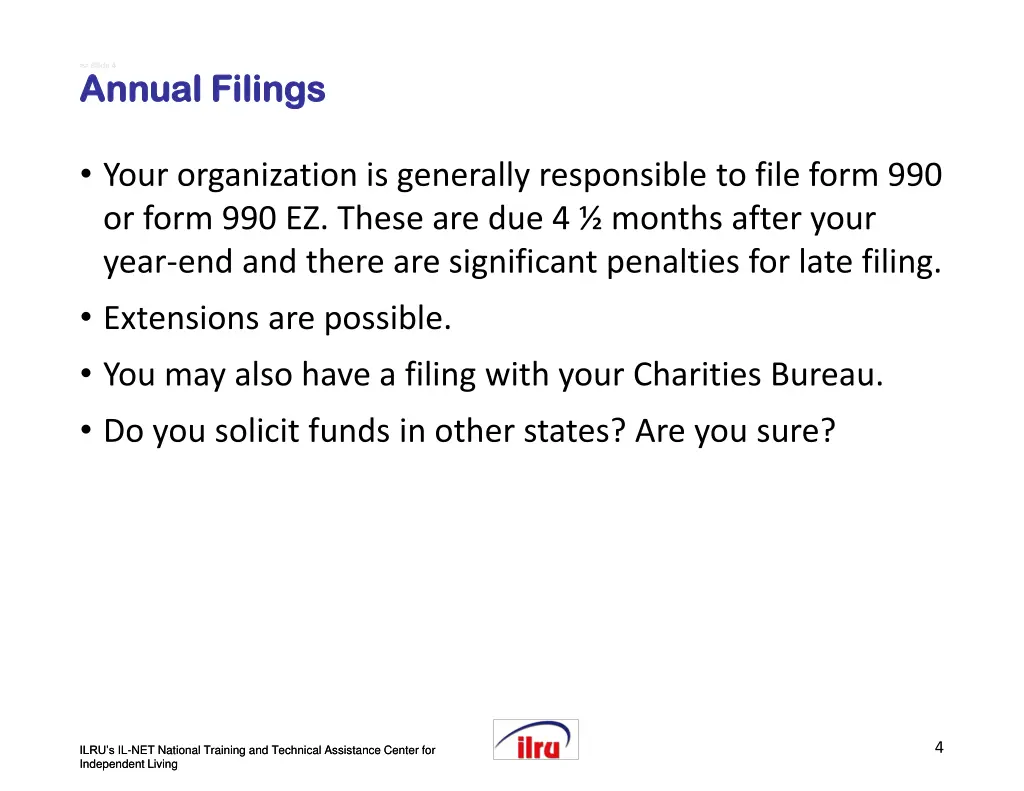 slide slide 4 4 annual filings annual filings