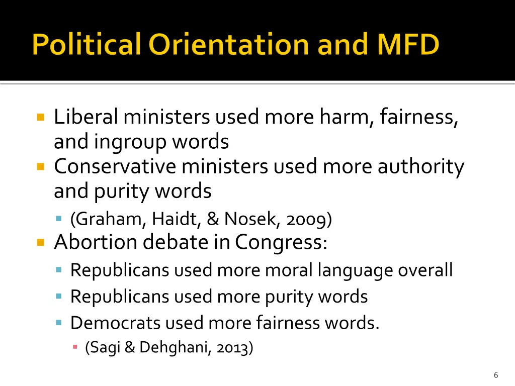 liberal ministers used more harm fairness