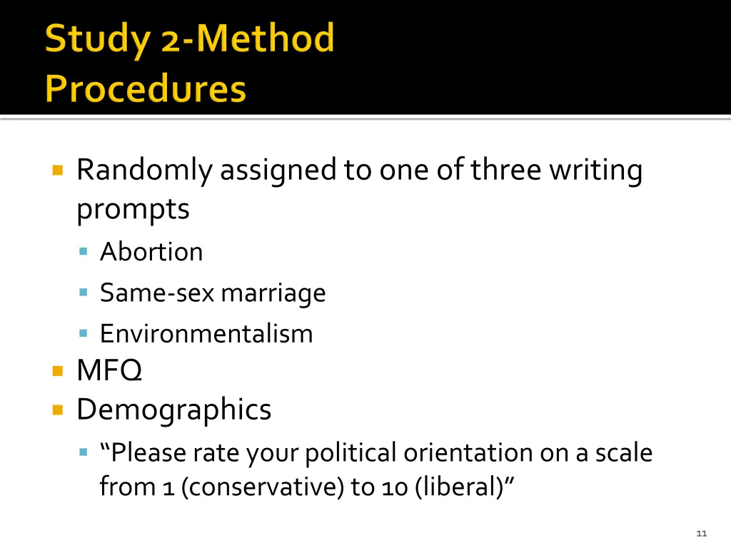 randomly assigned to one of three writing prompts