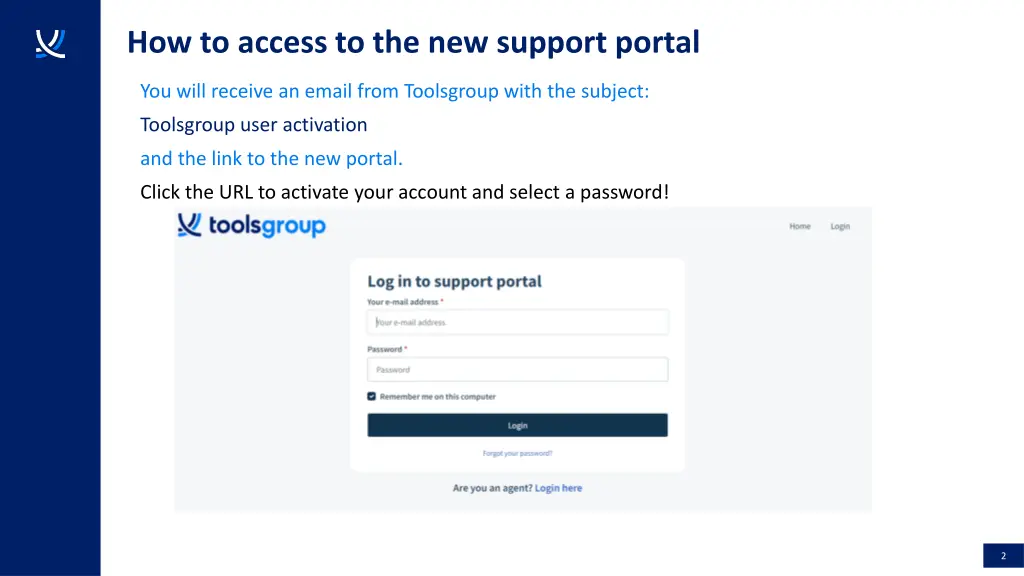 how to access to the new support portal