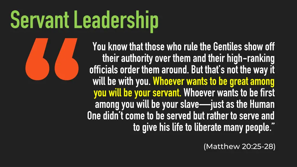 servant leadership