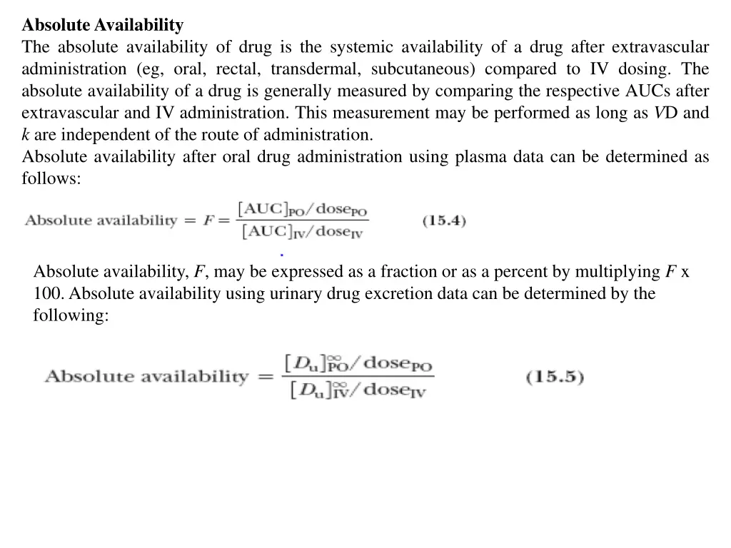 absolute availability the absolute availability