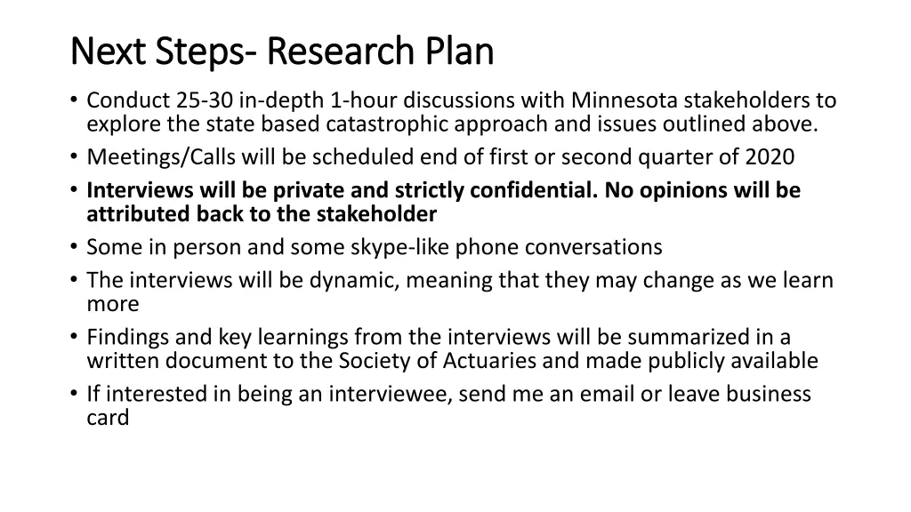 next steps next steps research plan research plan