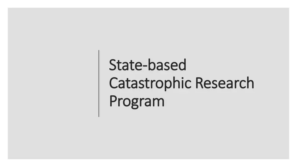 state state based based catastrophic research