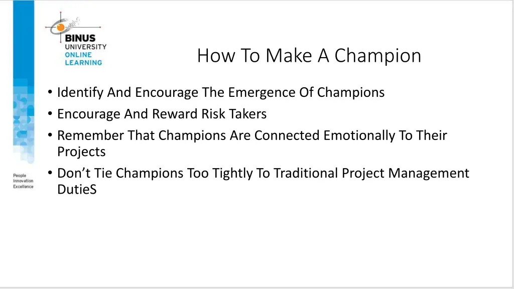 how to make a champion