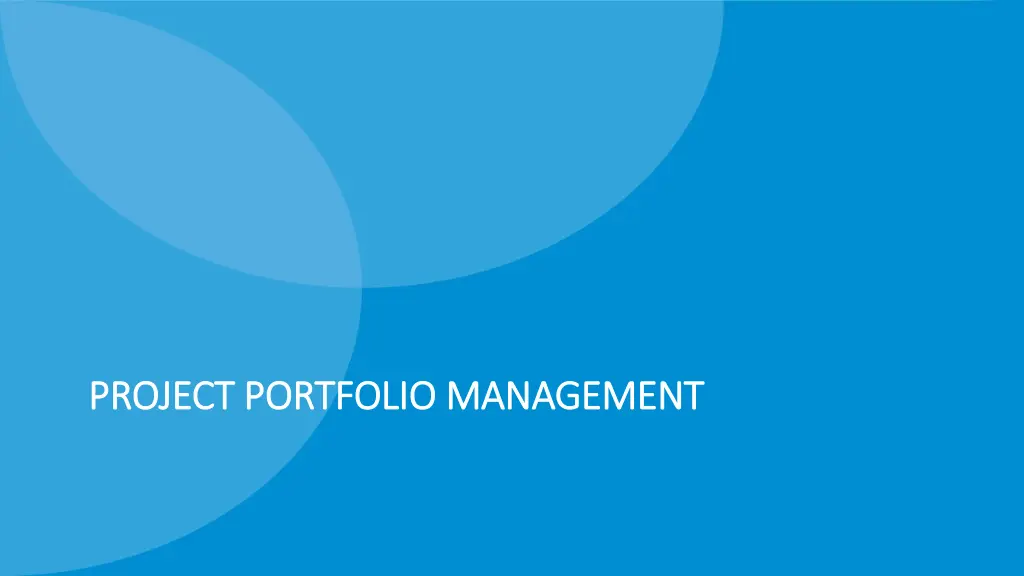 project portfolio project portfolio management