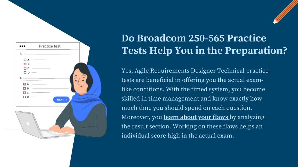 do broadcom 250 565 practice tests help