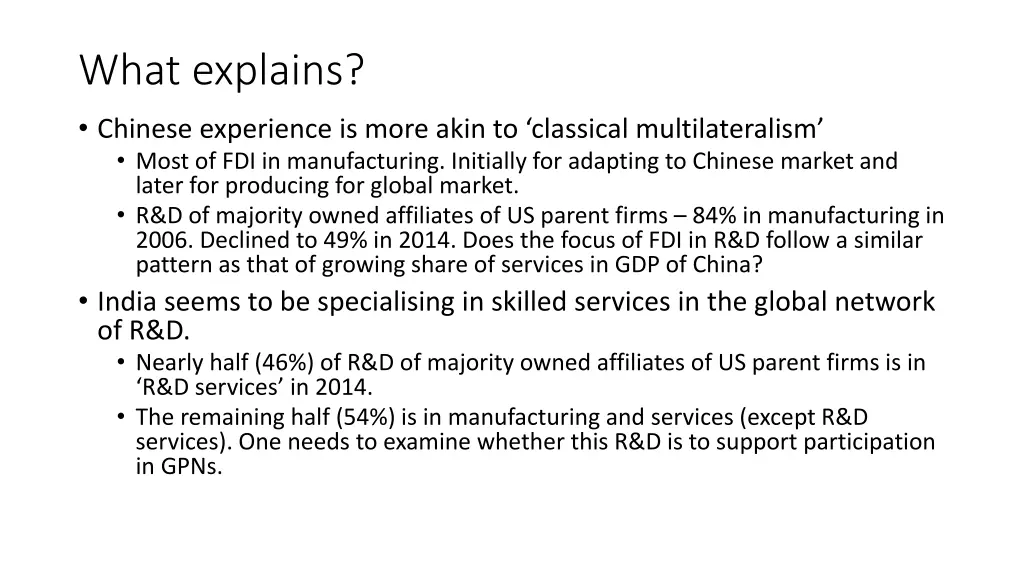 what explains chinese experience is more akin