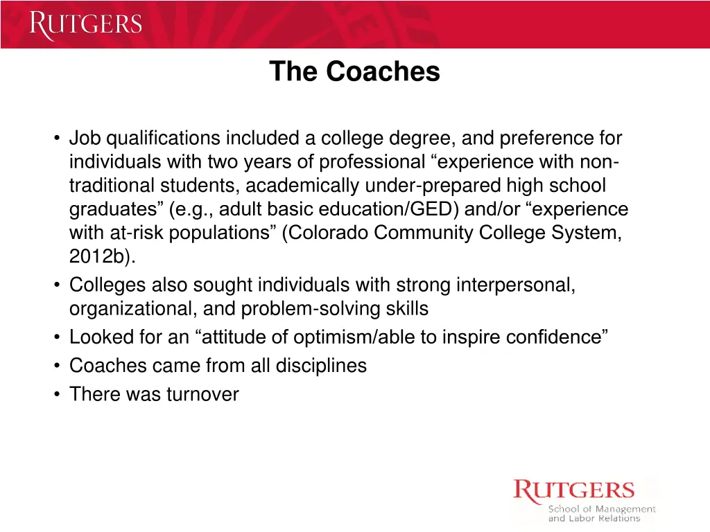 the coaches