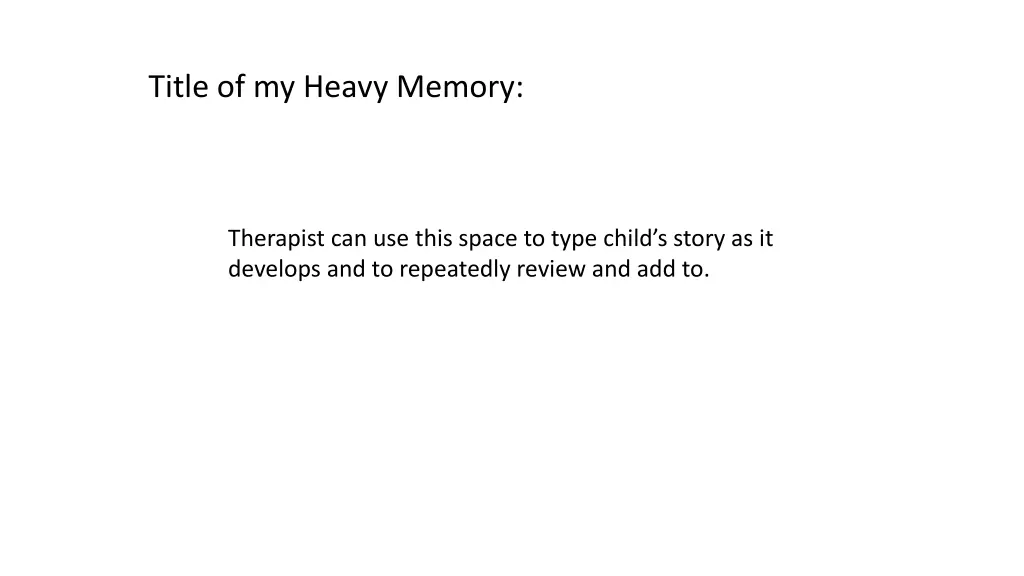 title of my heavy memory