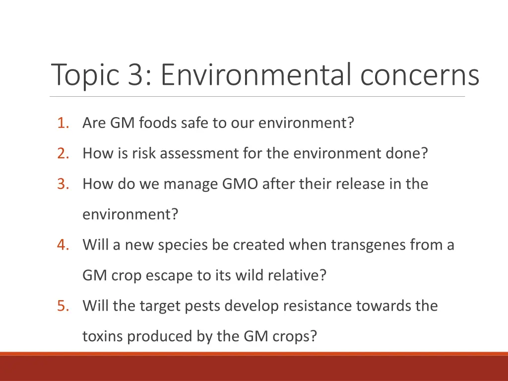 topic 3 environmental concerns