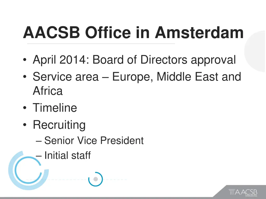 aacsb office in amsterdam