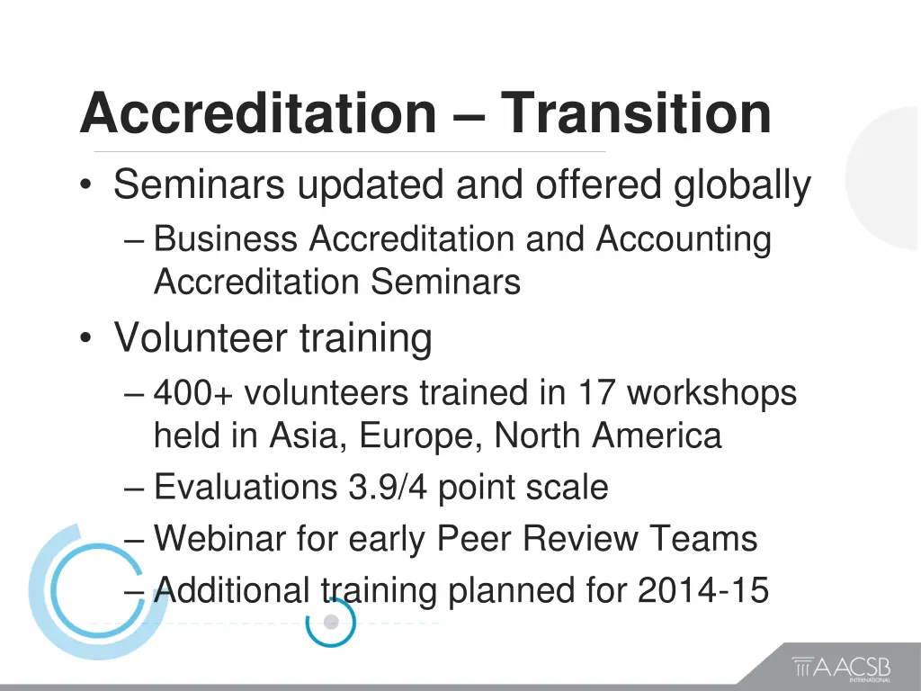 accreditation transition seminars updated