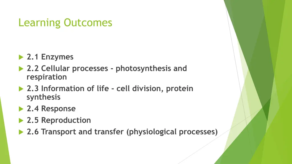 learning outcomes 2
